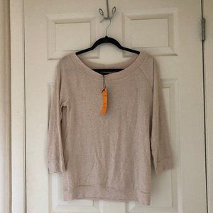 Off-White Brushed Knit Top, Medium